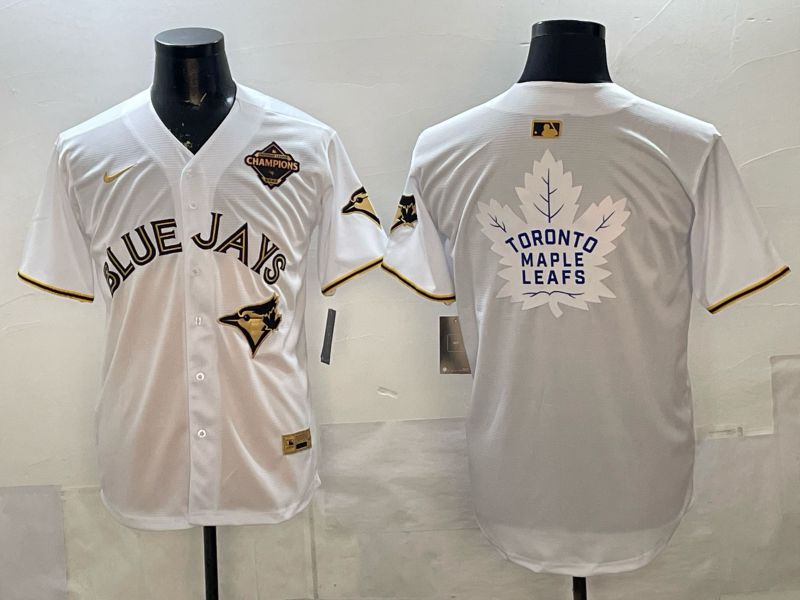 Men Toronto Blue Jays Blank White Gold 2026 Nike Game MLB Jersey 03->new orleans saints->NFL Jersey